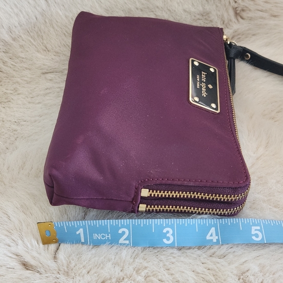 BIG NWOT Double Zip KATE SPADE wristlet Zipper Wallet +2 Satin Twillys - Picture 12 of 12